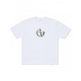 NOMANUAL(ノーマニュアル)    METAL SYMBOL LOGO T-SHIRT - WHITE