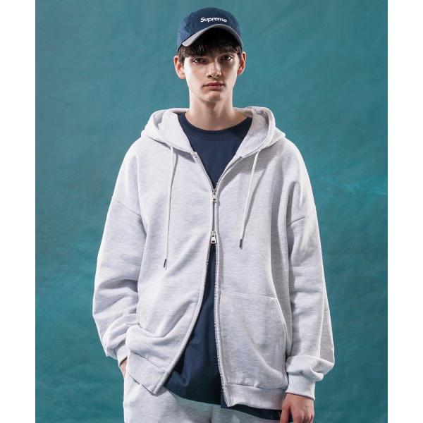 ティーダブリューエヌ(TWN)  Stance Overfit Hoodie Zip-up Whiteoatmeal JEHD3419