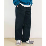 JEMUT (ジェモッ)  River Wide Cotton Pants Black SOLP2446