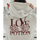 ROMANTIC CROWN(ロマンティック クラウン)    LOVE HOODIE_LIGHT GREY