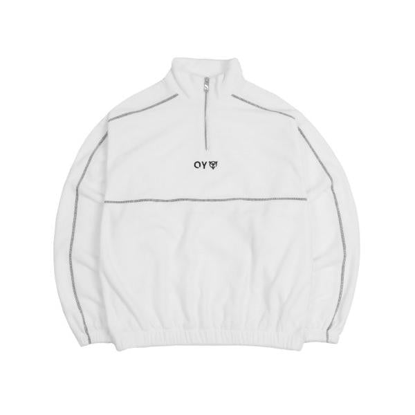オーワイ(OY) 		COVER STITCH FLEECE ANORAK MTM-WHITE