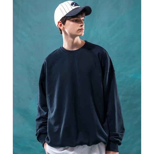 ティーダブリューエヌ(TWN)  Poise Sweat Shirts Navy HHMT3425