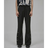 FLARE UP (フレアアップ)     E86 Flare Layered Stud Pants - Black (FL-222)