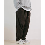 JEMUT (ジェモッ)  Twotuck Mild Corduroy Banding Pants Darkbrown OYLP2444