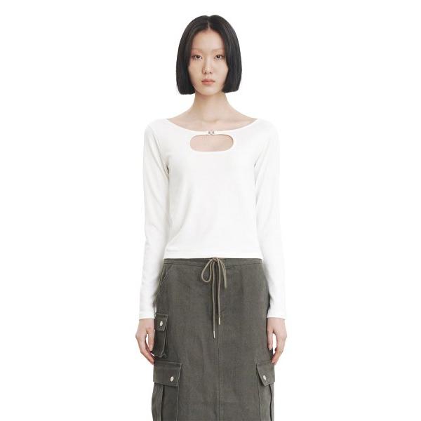 curetty (キュリティー)   C HOLE DETAIL T-SHIRT_WHITE