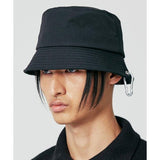 SSY(エスエスワイ) nylon eyelet loop bucket hat black (snap hook)