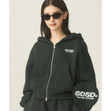 Odd Studio (オッドスタジオ) ODSD LOGO SWEAT CROP HOOD ZIP-UP - GREEN