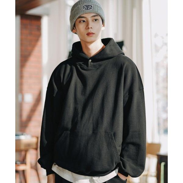 JEMUT (ジェモッ)  Base Overfit Hood Black KJHD2434