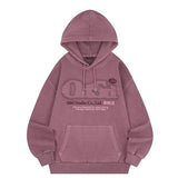 Odd Studio (オッドスタジオ) ODSD Pigment Damage Oversized Fit Hoodie - DUSTY PINK