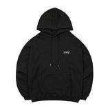 オーワイ(OY) 		LAYERED CUTTING LOGO HOODIE-BLACK