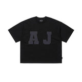 アジョバイアジョ(AJOBYAJO) [PBA] AJ Nylon Applique T-shirt [BLACK]