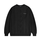 mahagrid (マハグリッド) FISHERMAN KNIT SWEATER BLACK(MG2DFMK624A)