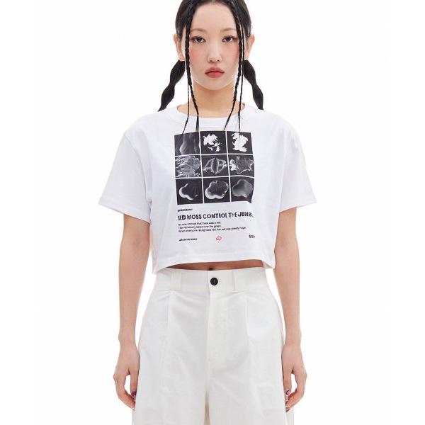 ◆ARCHIVE BOLD◆ RED MOSS 3X3 CROP TSHIRTS WHITE AB23SUTT002 MUSINSA | ARCHIVE BOLD RED MOSS 3X3 T-SHIRTS (WHITE)