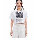 ARCHIVE BOLD (アーカイブボールド)　RED MOSS 3X3 CROP T-SHIRTS (WHITE)