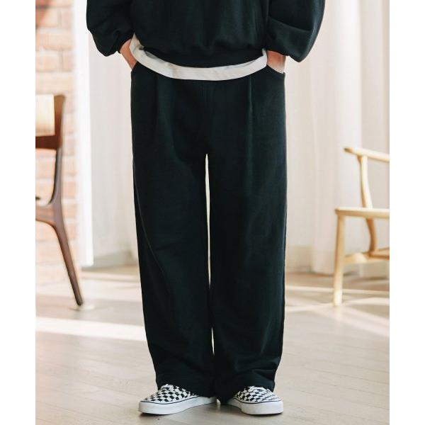JEMUT (ジェモッ)  Base Onetuck Sweatpant Black KJLP2435