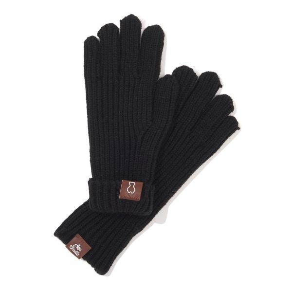 AQO_studiospace(アコスタジオスペース)       BEAR KNIT GLOVES BLACK