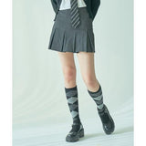 SPUNKY (スパンキー)  PLEATED MINI SKIRT [BLACK]