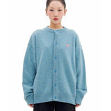 ARCHIVE BOLD (アーカイブボールド)　RED MOSS PATCHED CARDIGAN (SKY BLUE)