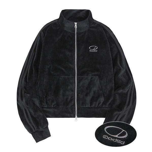 [ODD STUDIO] VELOUR SPORTY TRACK CROP ジップアップ ★新作★ ODD STUDIO] VELOUR SPORTY TRACK CROP ジップアップ ☆新作