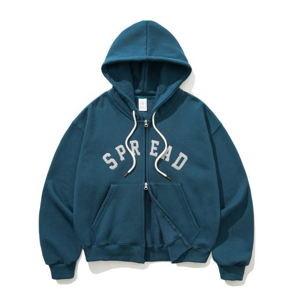 JEMUT (ジェモッ)  Spread Napping Hood Zipup Tealblue OYHD2451
