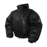 イーエスシースタジオ(ESC STUDIO) (4温水キルティング) hooded leather blouson(black)