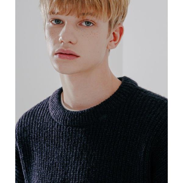 ダブルユーブイプロジェクト(WV PROJECT)   Release Round Knit Darknavy JNKN7635
