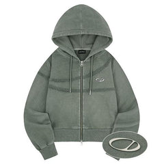 ☆Odd Studio☆Pigment cut-off Hood Zipup Pants セット 韓国発 f_1f2892e0-7327-47dc-91e8-