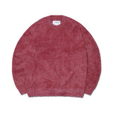 NOMANUAL(ノーマニュアル)  CROPPED HAIRY KNIT - WINE