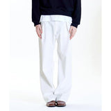 ラメルマメゾン (LA MER MA MAISON)    ONE-TUCK SLACKS IVORY