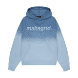 mahagrid (マハグリッド) BASIC LOGO OMBRE KNIT HOODIE BLUE(MG2DFMK630A)