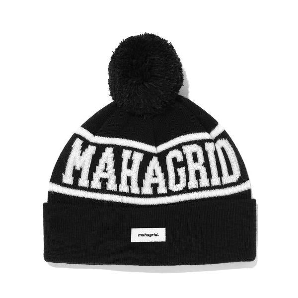 mahagrid (マハグリッド)     COLLEGE POM POM BEANIE BLACK(MG2CFMAB20A)