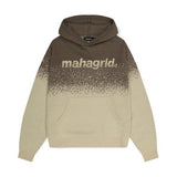 mahagrid (マハグリッド) BASIC LOGO OMBRE KNIT HOODIE BROWN(MG2DFMK630A)