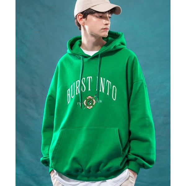 ティーダブリューエヌ(TWN)  Flame Hoodie Green HHHD3454