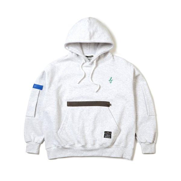 STIGMA(スティグマ)  22 ZIPPER OVERSIZED HEAVY SWEAT HOODIE WHITE MELANGE