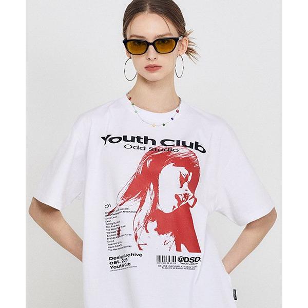 ☆韓国の人気【ODD STUDIO】☆FACE GRAPHIC OVER FIT Tシャ.ツ☆ Odd Studio (オッドスタジオ) Face Graphic Over fit T-shirt