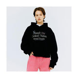 NCOVER（エンカバー） STAND BY TYPO CROP HOODIE-BLACK