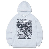 NOMANUAL(ノーマニュアル) NM AUTO HOODIE - WHITE MELANGE