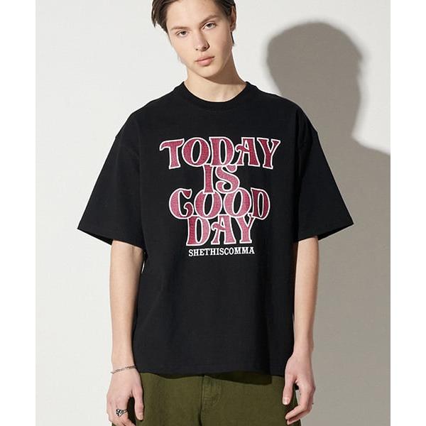シディスコンマ(SHETHISCOMMA)  GD DAY HALF T(BLACK)