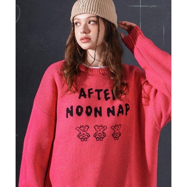 ティーダブリューエヌ(TWN)  Nap Jacquard Knit Pink JYKN3470