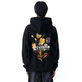 オーワイ(OY) VINTAGE FLOWER LOGO HOODIE-BLACK