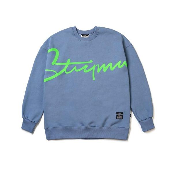 STIGMA(スティグマ)  22 SMILE OVERSIZED HEAVY SWEAT CREWNECK PIGEON