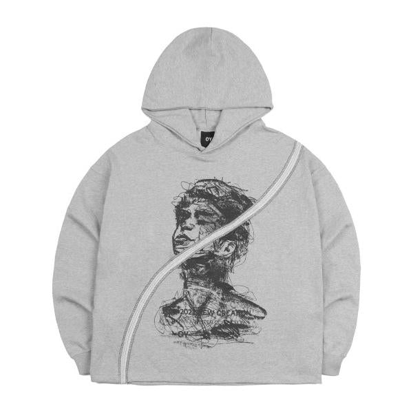オーワイ(OY) 		UNBALANCE BOY HOODIE-GREY