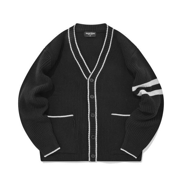 セイントペイン(SAINTPAIN)    SP WOOL VARSITY CARDIGAN-BLACK