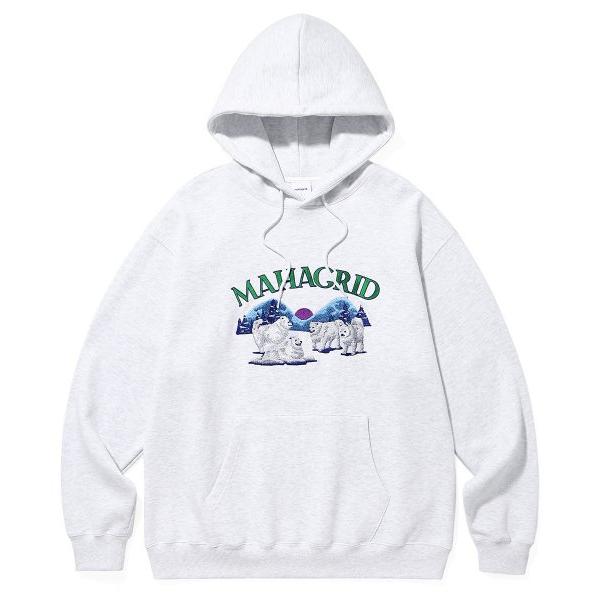 mahagrid (マハグリッド)     SAMOYED HOODIE LIGHT GREY(MG2CFMM418A)