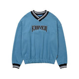 アジョバイアジョ(AJOBYAJO)  Arch Logo V-Neck Sweatshirt [SKY BLUE]