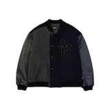 アジョバイアジョ(AJOBYAJO)             Oversized Varsity Stadium Jacket [NAVY]