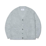 NOMANUAL(ノーマニュアル) HAIRY SOFT CARDIGAN - LIGHT GRAY