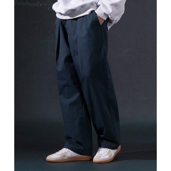 ティーダブリューエヌ(TWN)  Oneway Wide Cotton Pants Navy JYLP3471