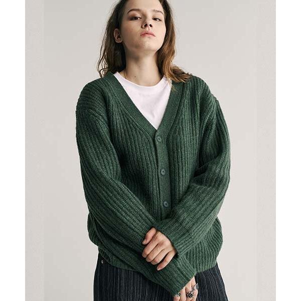 シディスコンマ(SHETHISCOMMA)  CASHMERE CARDIGAN(GREEN)