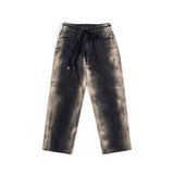 ブラックブロンド(BLACKBLOND) BBD Side Bleached Denim pants (Charcoal)